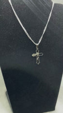 Pingente Cruz com Face de Cristo em Aço Inox