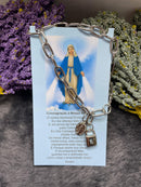 Pulseira Cadeia de Consagração em Aço Inox Santos