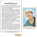 NOSSA SENHORA DA SALETTE - PACOTE C/ 100 SANTINHOS DE PAPEL