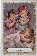 ANJO DA GUARDA TRÊS ANJOS - PACOTE C/ 100 SANTINHOS DE PAPEL