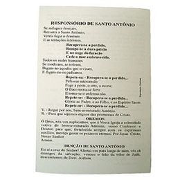 CINCO MINUTOS COM SANTO ANTÔNIO - PACOTE C/ 100 SANTINHOS DE PAPEL