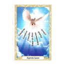 DIVINO ESPÍRITO SANTO FUNDO AZUL - PACOTE C/ 100 SANTINHOS DE PAPEL