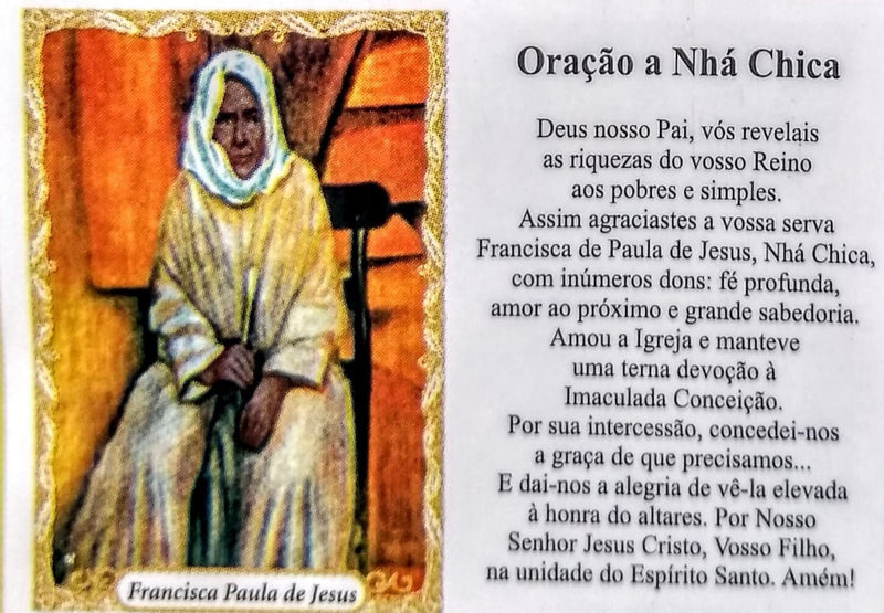 FRANCISCA PAULA DE JESUS (NHÁ CHICA)- PACOTE C/ 100 SANTINHOS DE PAPEL