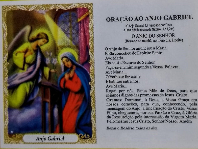 SÃO GABRIEL ARCANJO - PACOTE C/ 100 SANTINHOS DE PAPEL