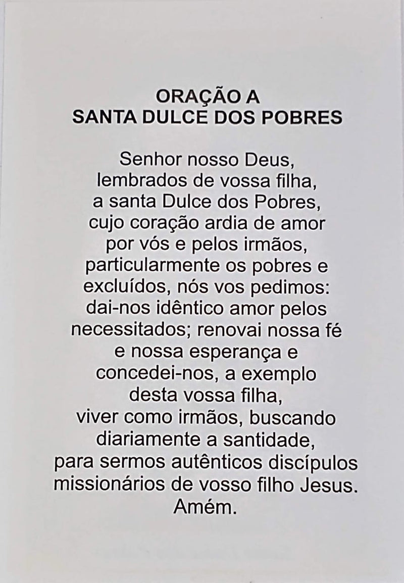 SANTA DULCE DOS POBRES - PACOTE C/ 100 SANTINHOS DE PAPEL