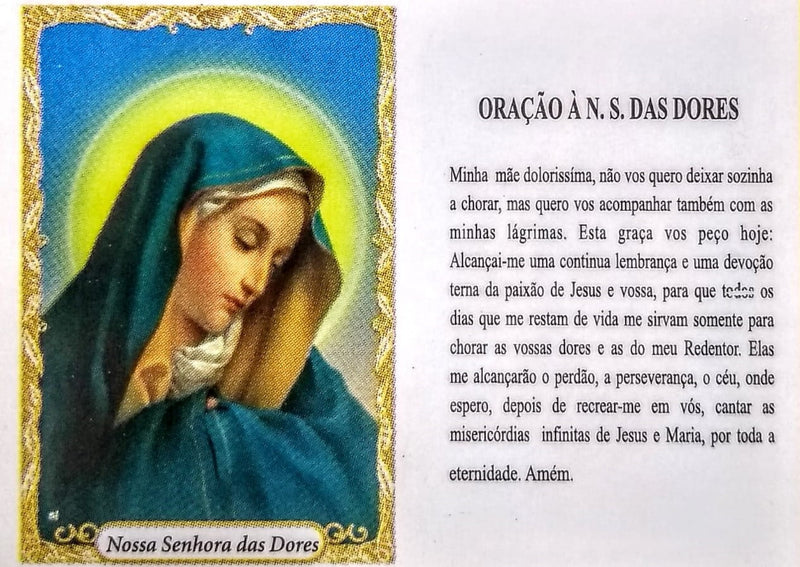 Santinho de papel Nossa Senhora das Dores (pacote com 100)