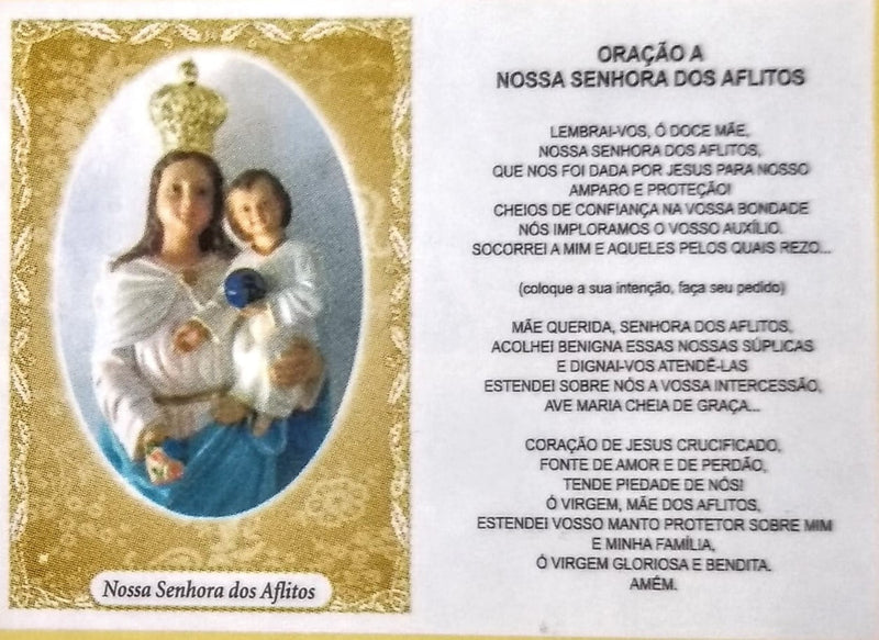 NOSSA SENHORA DOS AFLITOS - PACOTE C/ 100 SANTINHOS DE PAPEL