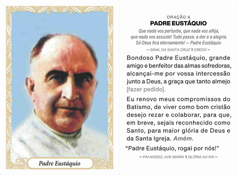 PADRE EUSTÁQUIO - PACOTE C/ 100 SANTINHOS DE PAPEL