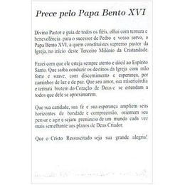 PAPA BENTO XVI - PACOTE C/ 100 SANTINHOS DE PAPEL