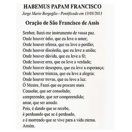 PAPA FRANCISCO - PACOTE C/ 100 SANTINHOS DE PAPEL