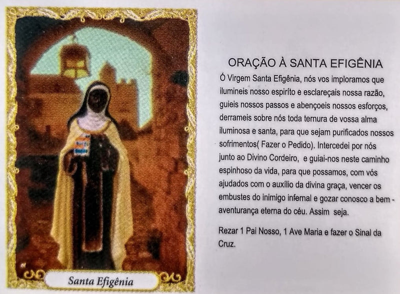 SANTA EFIGÊNIA - PACOTE C/ 100 SANTINHOS DE PAPEL