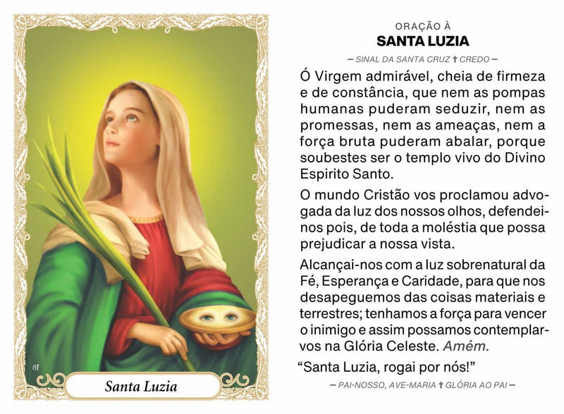 SANTA LUZIA- PACOTE C/ 100 SANTINHOS DE PAPEL