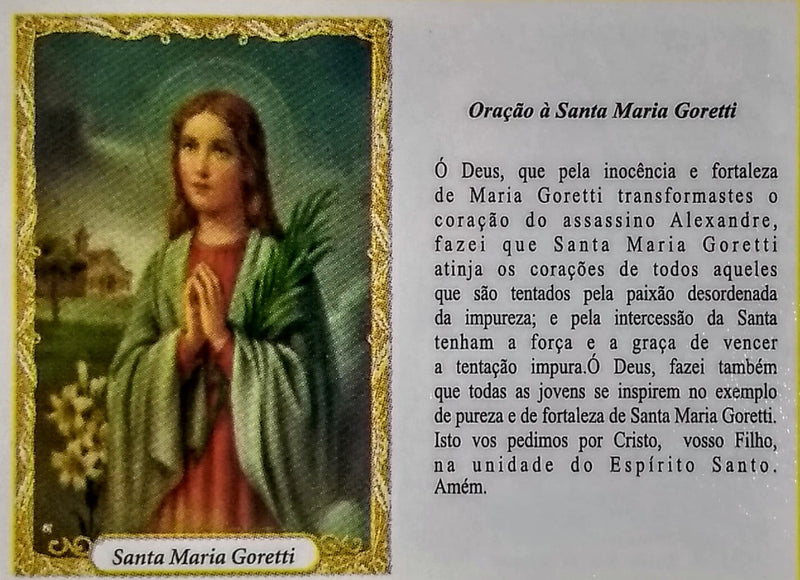 SANTA MARIA GORETTI- PACOTE C/ 100 SANTINHOS DE PAPEL