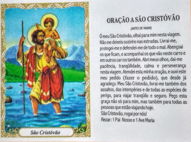 SÃO CRISTÓVÃO - PACOTE C/ 100 SANTINHOS DE PAPEL