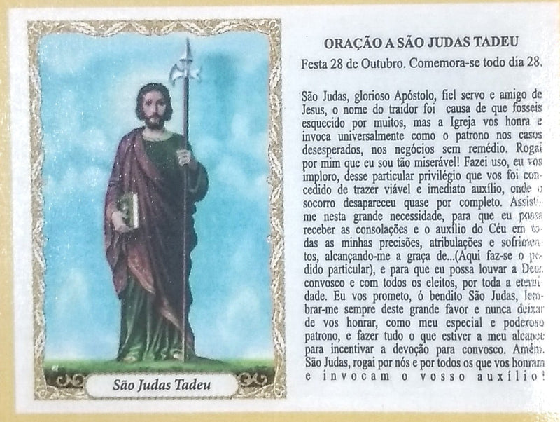 SÃO JUDAS - PACOTE C/ 100 SANTINHOS DE PAPEL