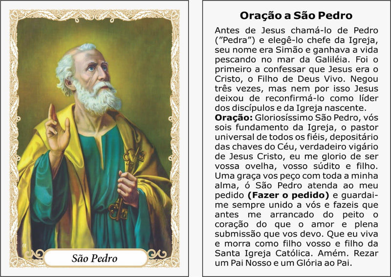 SÃO PEDRO - PACOTE C/ 100 SANTINHOS DE PAPEL