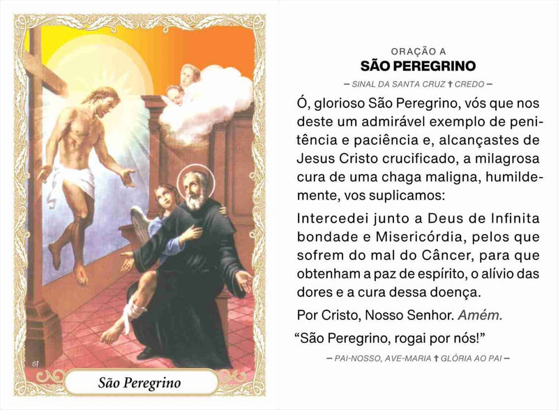 SÃO PEREGRINO - PACOTE C/ 100 SANTINHOS DE PAPEL