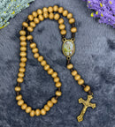 TERÇO SÃO JOSÉ MADEIRA 08MM COM ORAÇÃO (FOLHETO)