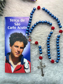 TERÇO PÉROLA SÃO CARLO ACUTIS COM ORAÇÃO